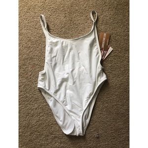 White one piece swimsuit